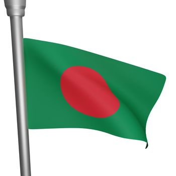 3d rendering of bangladesh flag concept bangladesh national day