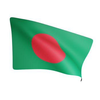 3d rendering of bangladesh flag concept bangladesh national day