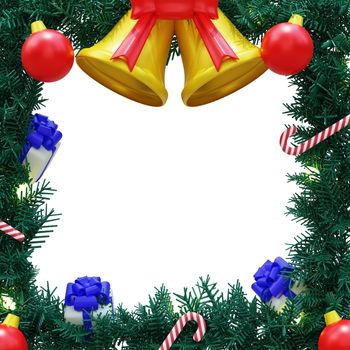 3d rendering with merry christmas and new year concept