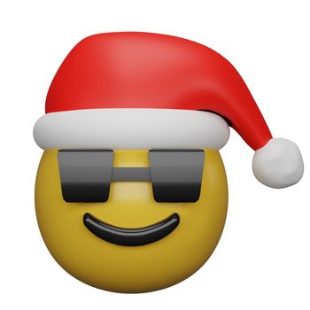 3d rendering of christmas and new year emojis