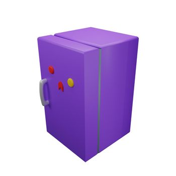 3d rendering of refrigerator icon