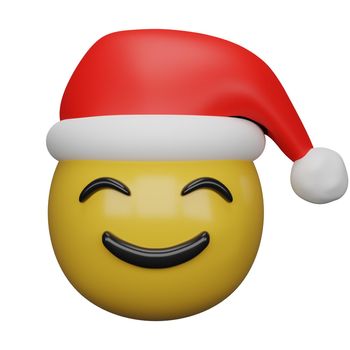 3d rendering of christmas and new year emojis