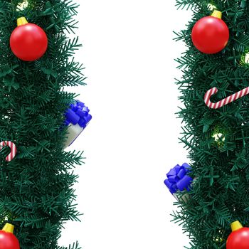 3d rendering with merry christmas and new year concept