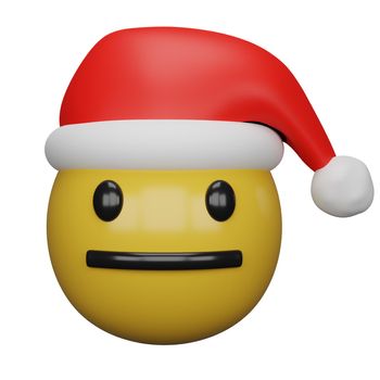 3d rendering of christmas and new year emojis