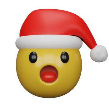 3d rendering of christmas and new year emojis