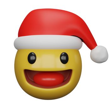 3d rendering of christmas and new year emojis