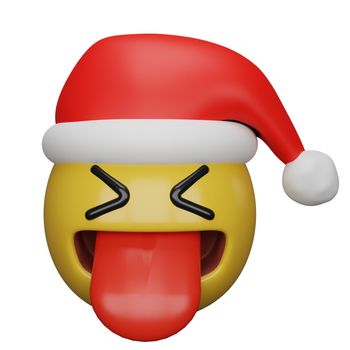 3d rendering of christmas and new year emojis