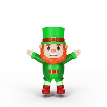 3d rendering of character st. patrick's day concept