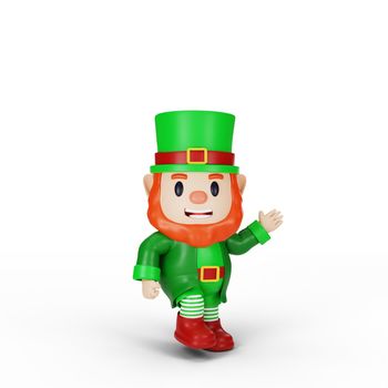 3d rendering of character st. patrick's day concept