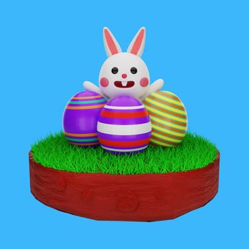 3d render ornament event easter day