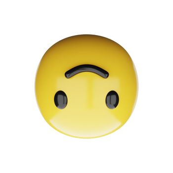 3d emoji Upside-Down Face
