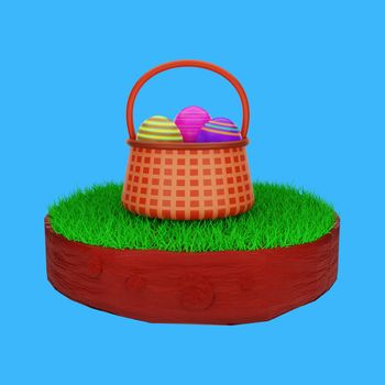 3d render ornament event easter day