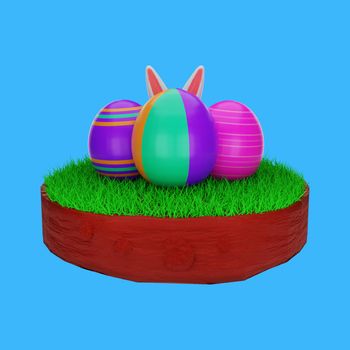 3d render ornament event easter day