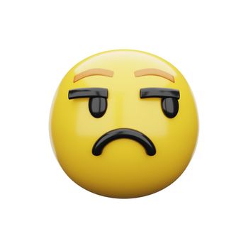 3d emoji Unamused Face