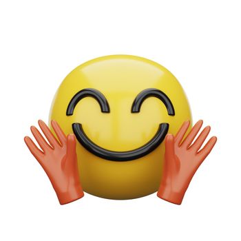 3d emoji Smiling Face with Open Hands