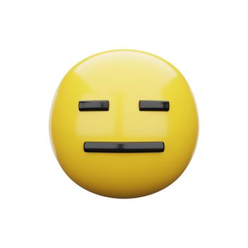3d emoji Expressionless Face