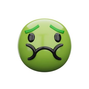 3d emoji Nauseated Face