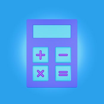 3d icon calculator school theme