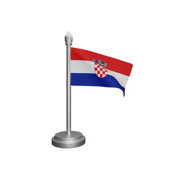3d rendering of croatia flag concept croatia national day