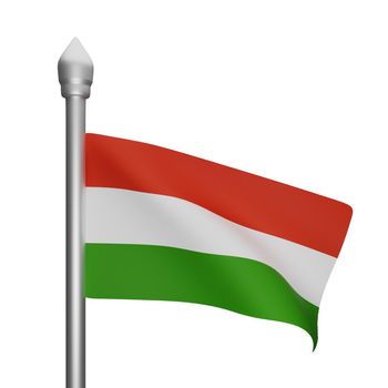 3d rendering of hungary flag concept hungary national day