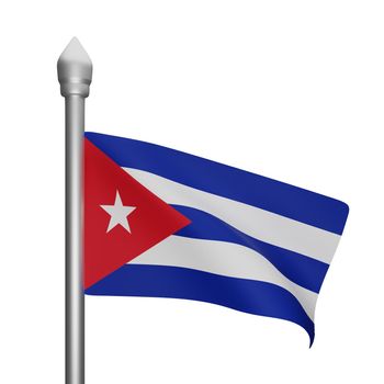 3d rendering of cuba flag concept cuba national day