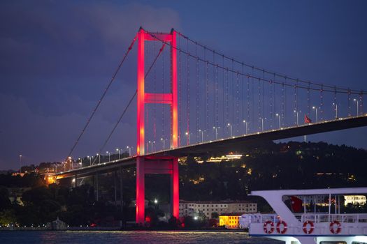 15 July Martyrs Bridge in Istanbul city, Turkiye