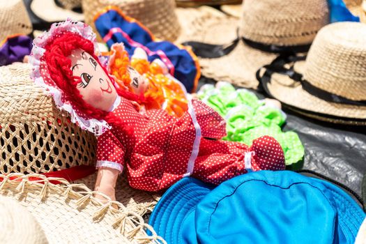 Traditional rag doll of Nicaraguan culture on sale in Managua