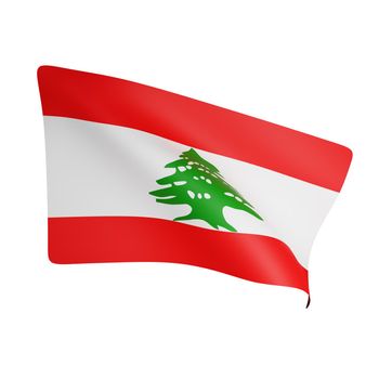 3d rendering of lebanon flag concept lebanon national day