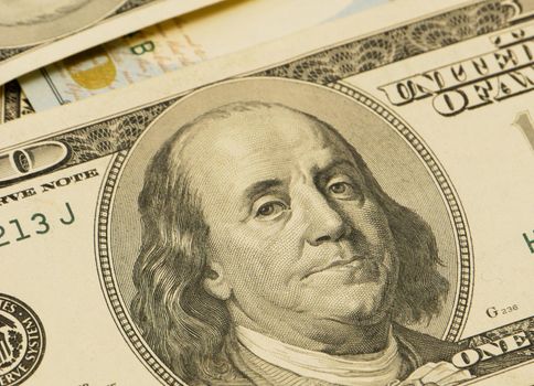 image Portrait Of Benjamin Franklin, Image of Benjamin Franklin on the US 100 bill.