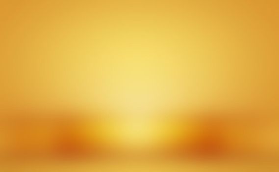 Abstract Luxury Gold yellow gradient studio wall, well use as background,layout,banner and product presentation