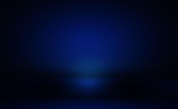 Abstract Luxury gradient Blue background. Smooth Dark blue with Black vignette Studio Banner