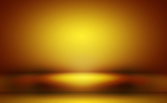 Abstract Luxury Gold yellow gradient studio wall, well use as background,layout,banner and product presentation