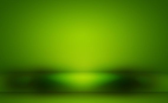 Green gradient abstract background empty room with space for your text and picture