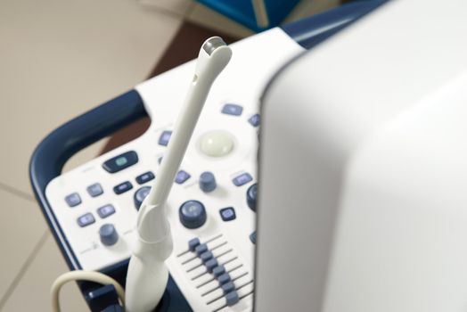 vaginal sensor for an ultrasound machine for examining women