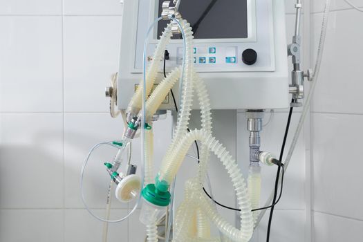 Medical equipment with tubes in a doctor's office