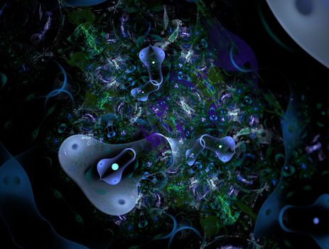 Imaginatory lush fractal texture image abstract background