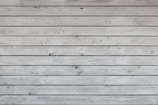 weathered white painted wooden planks board - flat full-frame background and texture with horizontal structure