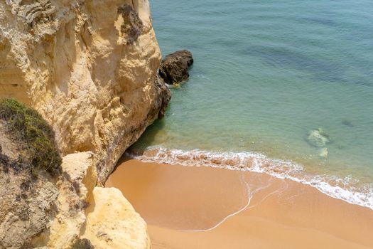 Atlantic ocean view with cliff. View of Atlantic Coast at Portugal, Cabo da Roca. Summer day. Seaside. Coastline. Beautiful landscape