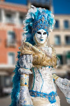 VENICE, ITALY - Febrary 20 2020: The masks of the Venice carnival 2020