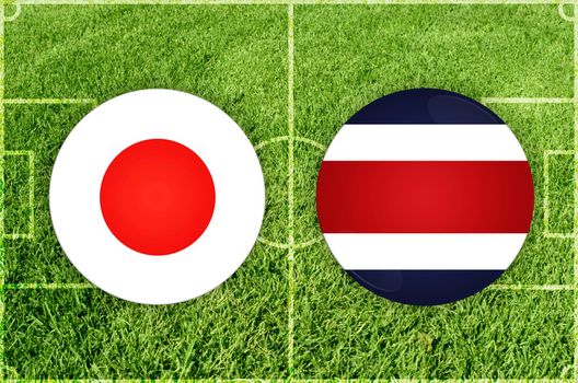 Illustration for Football match Japan vs Costa Rica