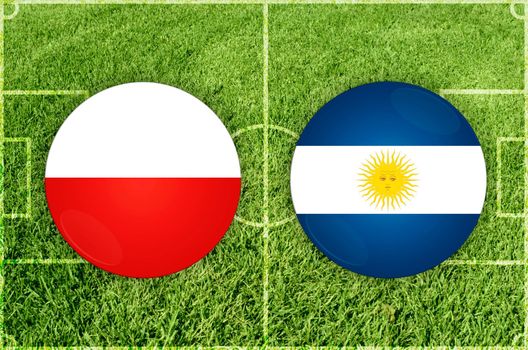 Illustration for Football match Poland vs Argentina