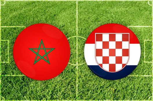 Illustration for Football match Marocco vs Croatia