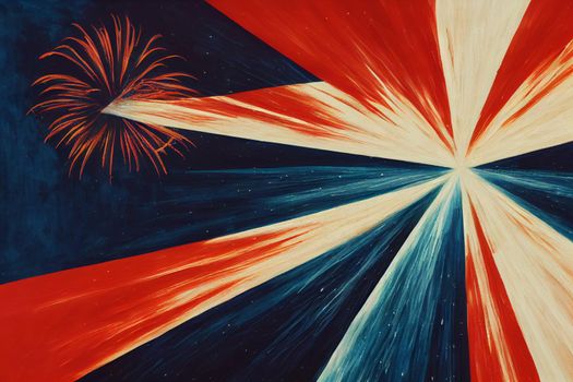 Happy Independence Day in USA Background Template 3D Illustration . High quality photo