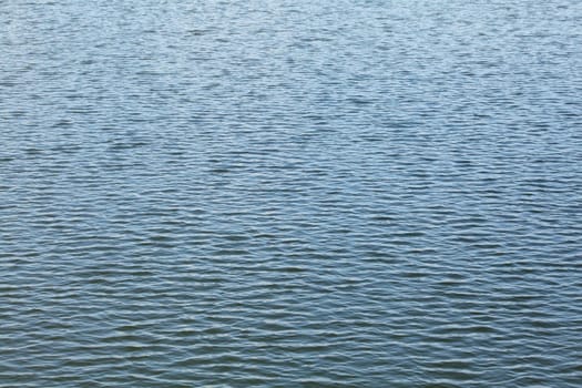 Lake surface, water almost calm only small waves. Abstract watery background.