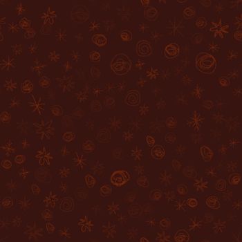 Hand Drawn Snowflakes Christmas Seamless Pattern. Subtle Flying Snow Flakes on chalk snowflakes Background. Attractive chalk handdrawn snow overlay. Classy holiday season decoration.