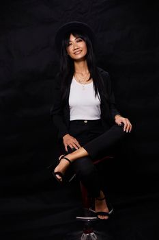 Portrait of beautiful Asian women are cool and confident in casual clothes over white background. People lifestyle concept. Mock up copy space. Fashion model. attractive elegant woman.