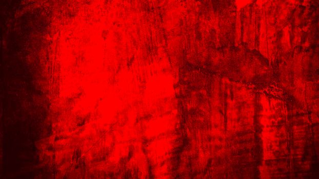 Grunge plaster cement or concrete wall texture red color with scratches.