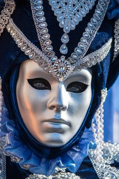 VENICE, ITALY - Febrary 20 2020: The masks of the Venice carnival 2020