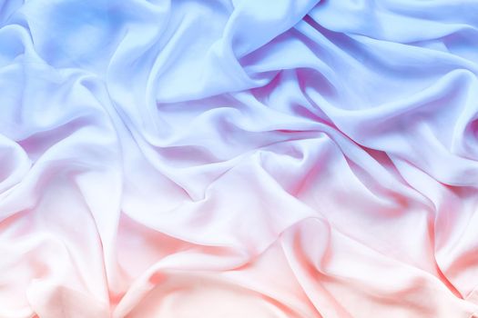 Neon soft silk waves, flatlay - elegant fabric textures, abstract backgrounds and modern pastel colours concept. Feel the sense of timeless luxury