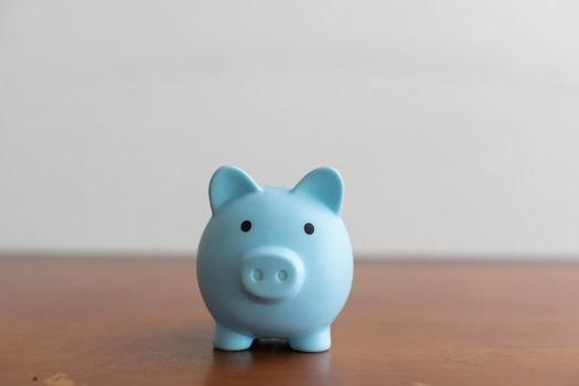 piggy bank on old wood